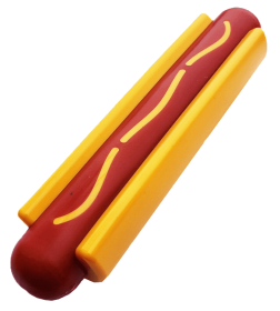 SP Hot Dog Ultra Durable Nylon Dog Chew Toy for Aggressive Chewers