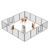 32in Outdoor Fence Heavy Duty Dog Pens 16 Panels Temporary Pet Playpen with Doors