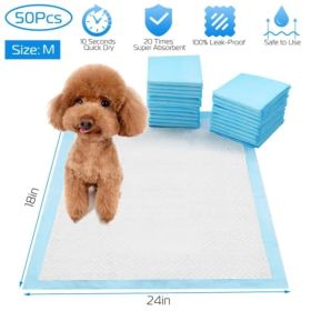 50Pcs/Set Dog Training Pads Puppy Pee Pads Cat Wee Mats  24x18In M