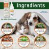 Natural Ear Mite Treatment for Dogs Cats Pet Ear Mites Infection Cleaner Treat Inaccessible Areas Prevent Infections NOT for Cats Under 13 LBS and Pup