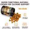 Calming Chews for Dogs with Hemp Oil Aid During Thunderstorms Separation Car Rides Hip and Joint Health Tasty Dog Calming Treats with Beef Flavor 180