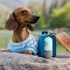 Dog Poop Bag Dispenser with 4 Rolls of 15 Bags in Each. 60 bags Green Dog Poop Bag Holder with Flashlight for Leash. Dog Bag Dispenser with Carabiner