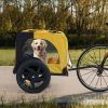 Yellow Outdoor Heavy Duty Foldable Utility Pet Stroller Dog Carriers Bicycle Trailer