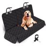 Dog Car Seat Cover Waterproof Scratchproof Pet Car Rear Protector Mat Pet Back Seat Cover with Dog Seat Belt for Car Truck SUV