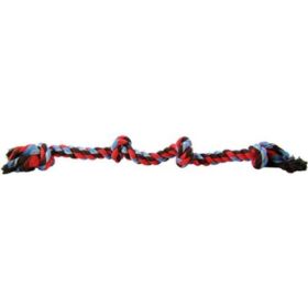 Flossy Chews Colored 4 Knot Tug Rope (Option: Large)