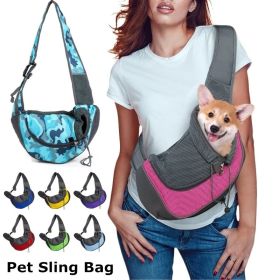 Pet Puppy Carrier S/L Outdoor Travel Dog Shoulder Bag Mesh Oxford Single Comfort Sling Handbag Tote Pouch (Color: Yellow, size: L)