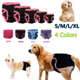 Pet Underwear Physiological Sanitary Shorts Dog Diapers Physiological Pants Soft Washable Female Dog Shorts (Color: Pink B, size: XS)