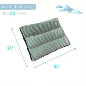 Up to 33 lbs Dog Mat Sleeping Dog Mattress Floor Mat Removable And Washable Dog Kennel Large Dog Kennel Pet Pad Dog Mat Soft Comfortable Bed (Color: Green, size: 30*24*3'' Up To 33 Lbs)